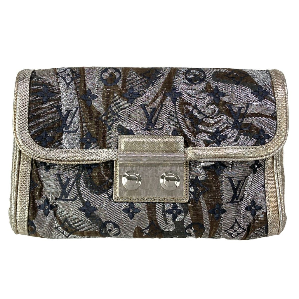 Louis Vuitton Clutch Collection Line Tari Silver