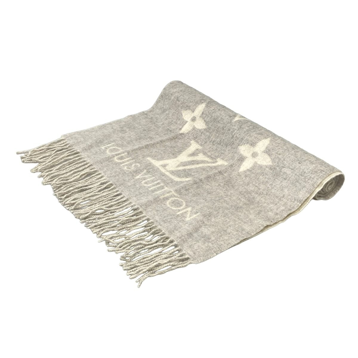 Louis Vuitton Scarf Echarpe Reykjavik Gray Cashmere