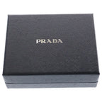 Prada Saffiano Triangle Logo Leather Bifold Wallet Compact Black — view 6