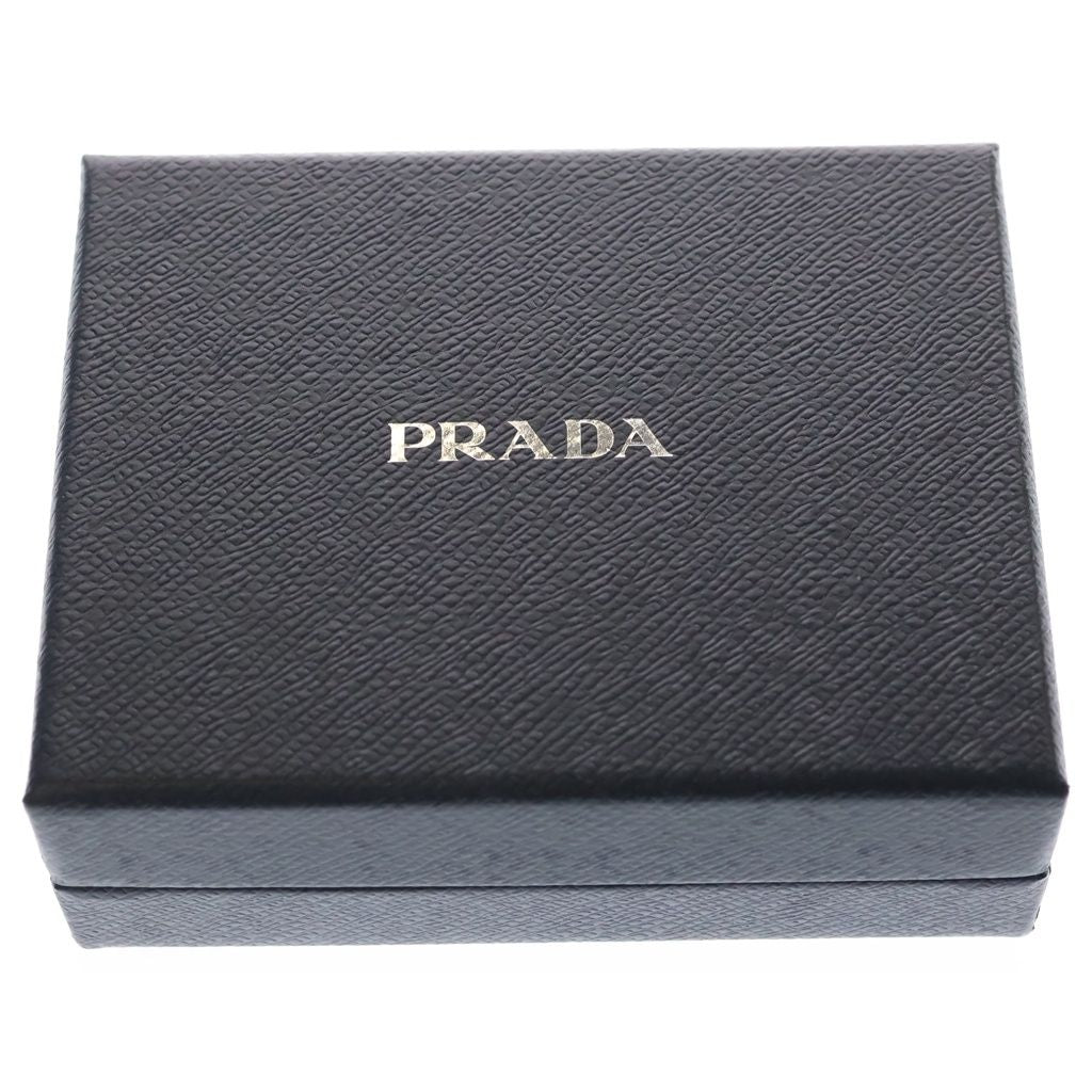 Prada Saffiano Triangle Logo Leather Bifold Wallet Compact Black — view 6