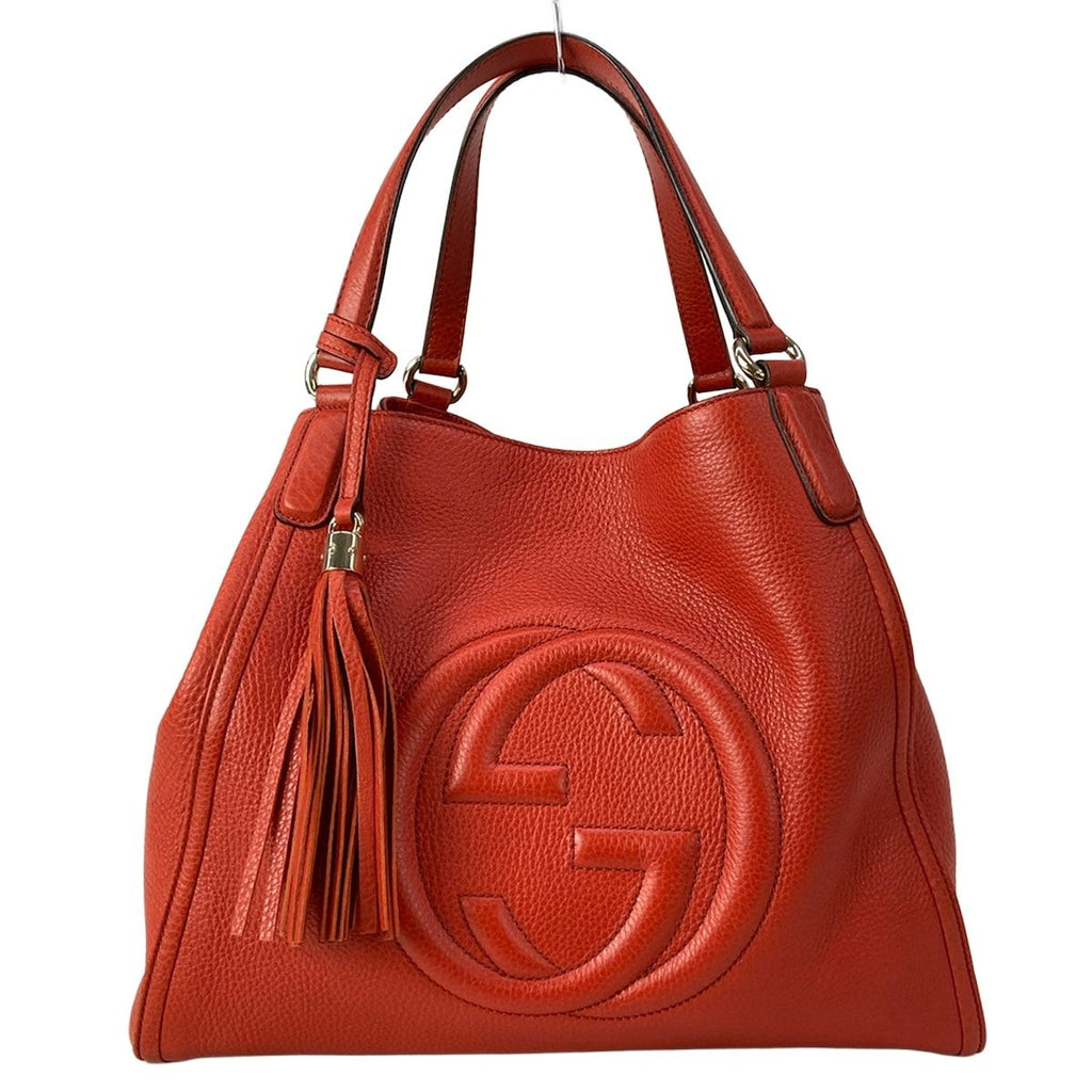 Gucci Tote Soho Cellarius Red Leather