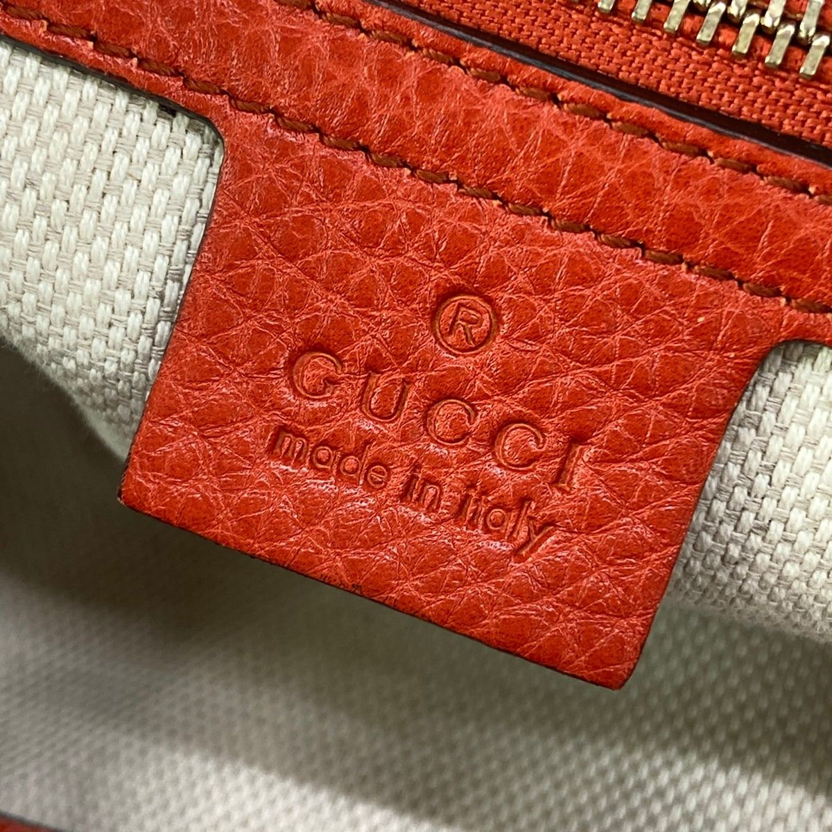 Gucci Tote Soho Cellarius Red Leather — view 9