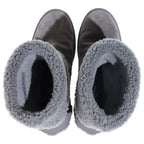 Louis Vuitton Nowdrop Flat Ankle Boot Snowdrop Line Boots LV Logo Shearling Gray — view 4