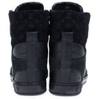 Louis Vuitton Cliff Top Line High Cut Sneakers Suede Monogram Black — view 3