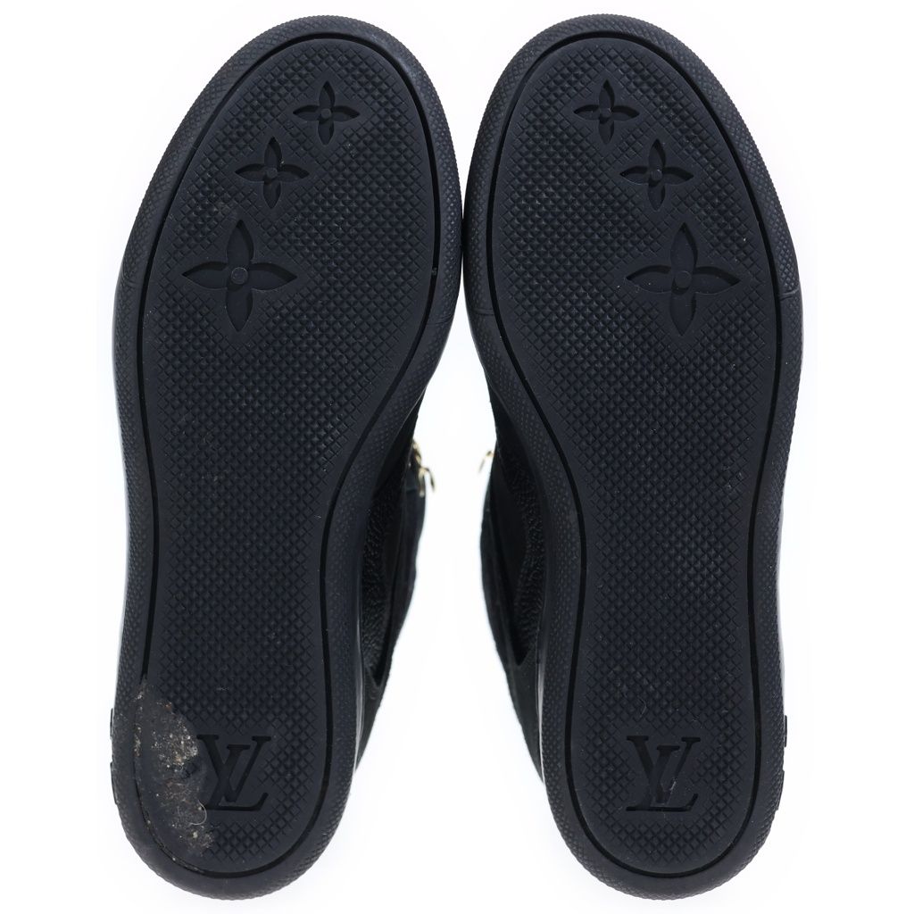 Louis Vuitton Cliff Top Line High Cut Sneakers Suede Monogram Black — view 5
