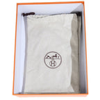 Hermes Chypre Logo Velcro Flat Sandals Shoes White Black — view 6