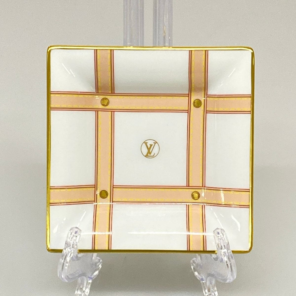 Louis Vuitton Plate White Light Pink Gold Shoulder