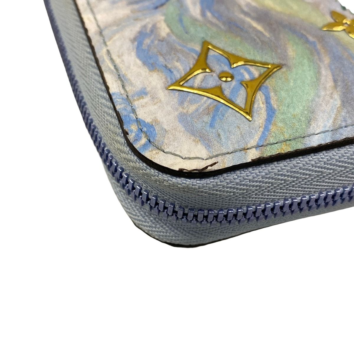 Louis Vuitton Wallet Master's Collection Zippy Light Blue Leather — view 7