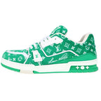 Louis Vuitton LV Trainer Line Fabric Monogram Textile Sneakers Green