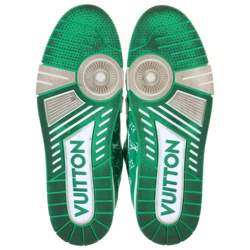 Louis Vuitton LV Trainer Line Fabric Monogram Textile Sneakers Green — view 5