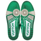 Louis Vuitton LV Trainer Line Fabric Monogram Textile Sneakers Green — view 5