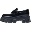 Prada Monolith Leather Platform Shoes Loafers Black