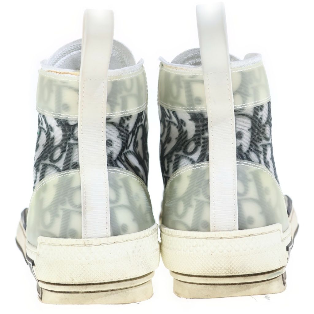 Dior Technical Fabric High Cut Sneakers Oblique Shoes White — view 3