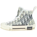 Dior Technical Fabric High Cut Sneakers Oblique Shoes White