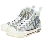 Dior Technical Fabric High Cut Sneakers Oblique Shoes White — view 2