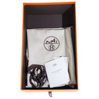 Hermes Moccasins Paris Constance Logo Silver Leather Loafers Black — view 6