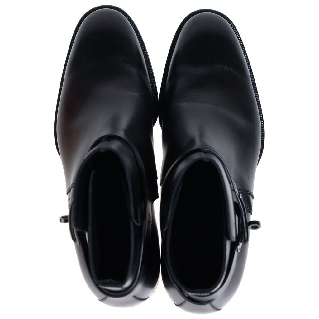 Hermes Jeff Kelly Black Buckle Short Boots — view 4