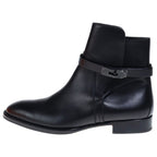 Hermes Jeff Kelly Black Buckle Short Boots