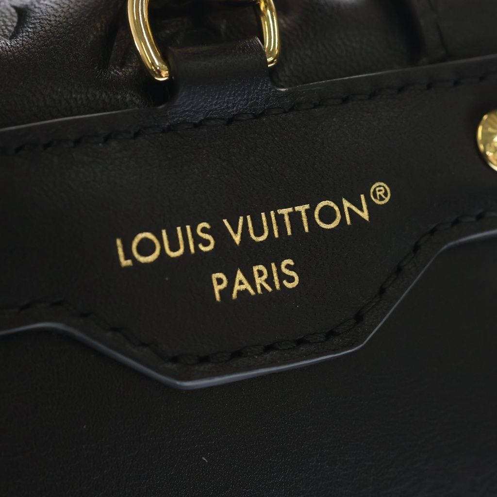 Louis Vuitton Coussan Backpack PM Black Leather Gold — view 6