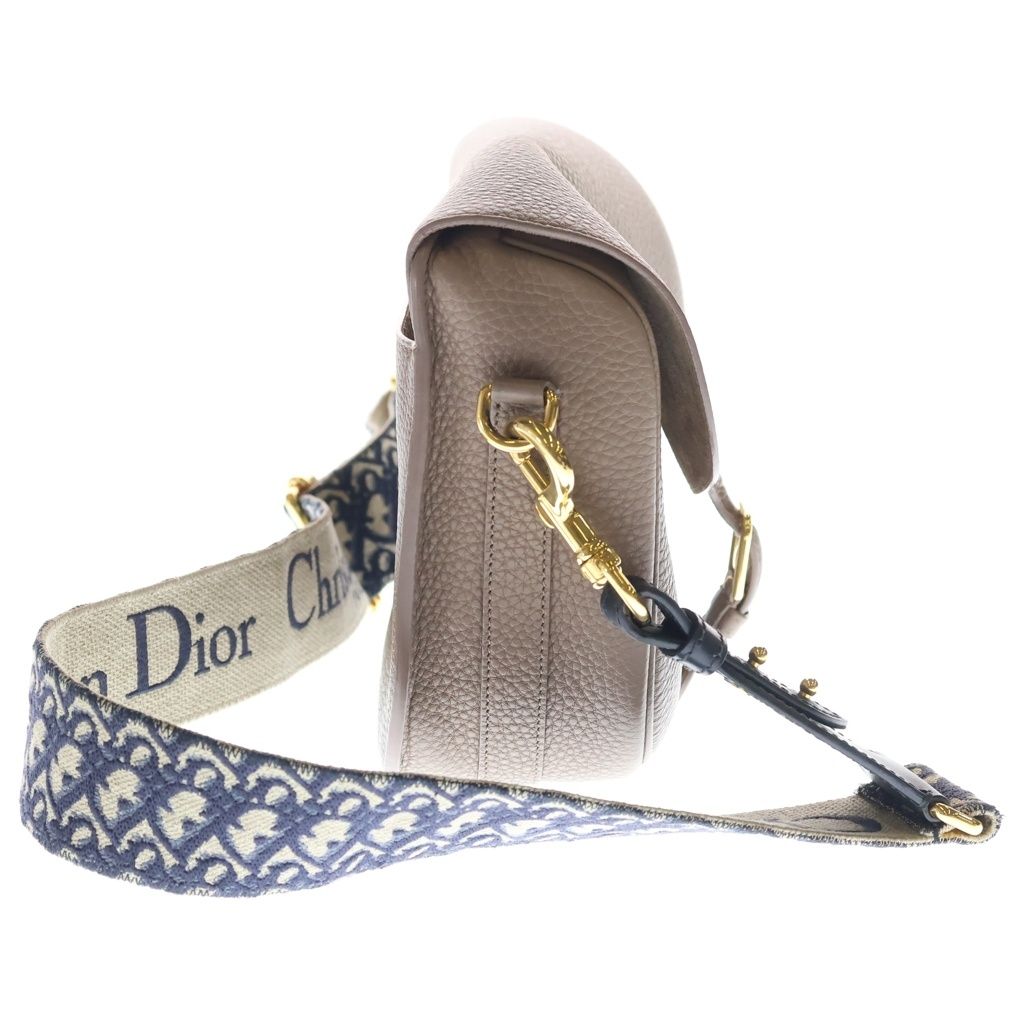 Dior Bobi Large Shoulder Bag Beige Leather Gold — view 3