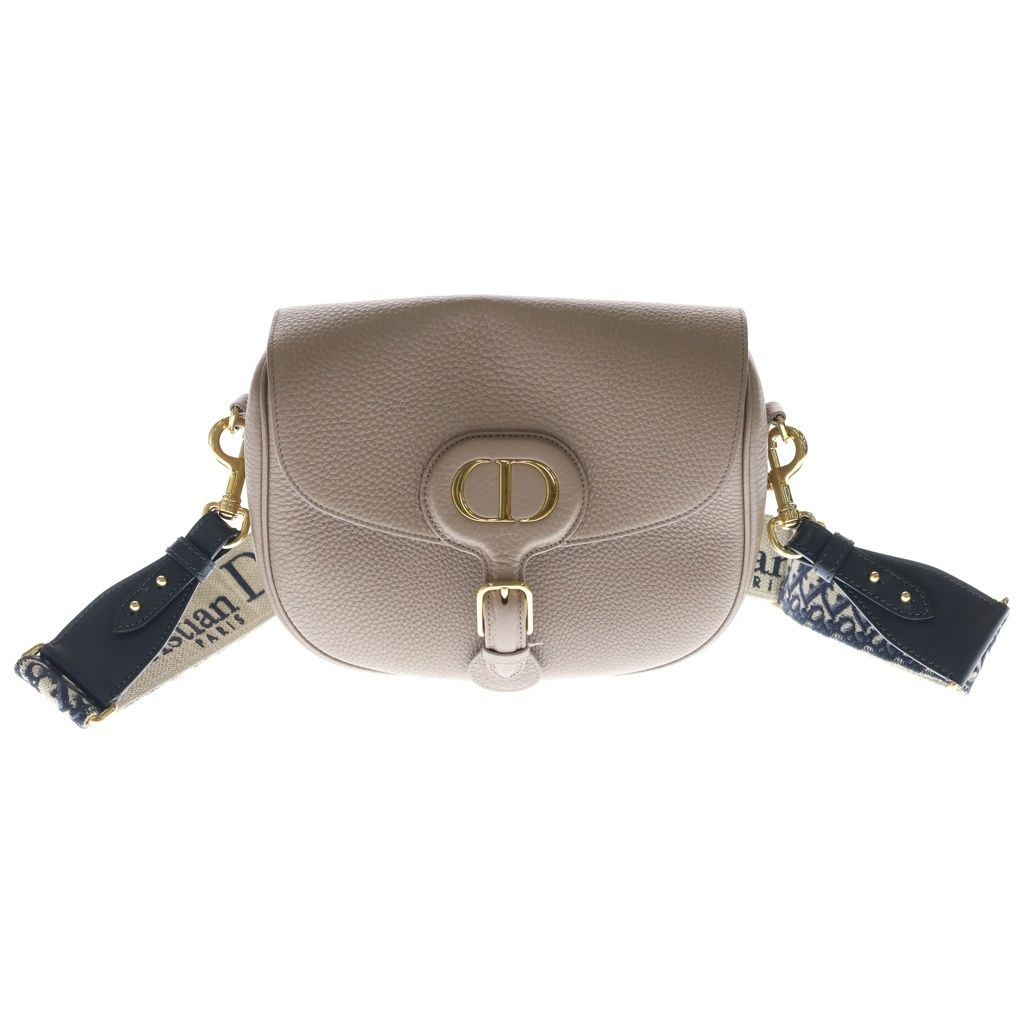 Dior Bobi Large Shoulder Bag Beige Leather Gold