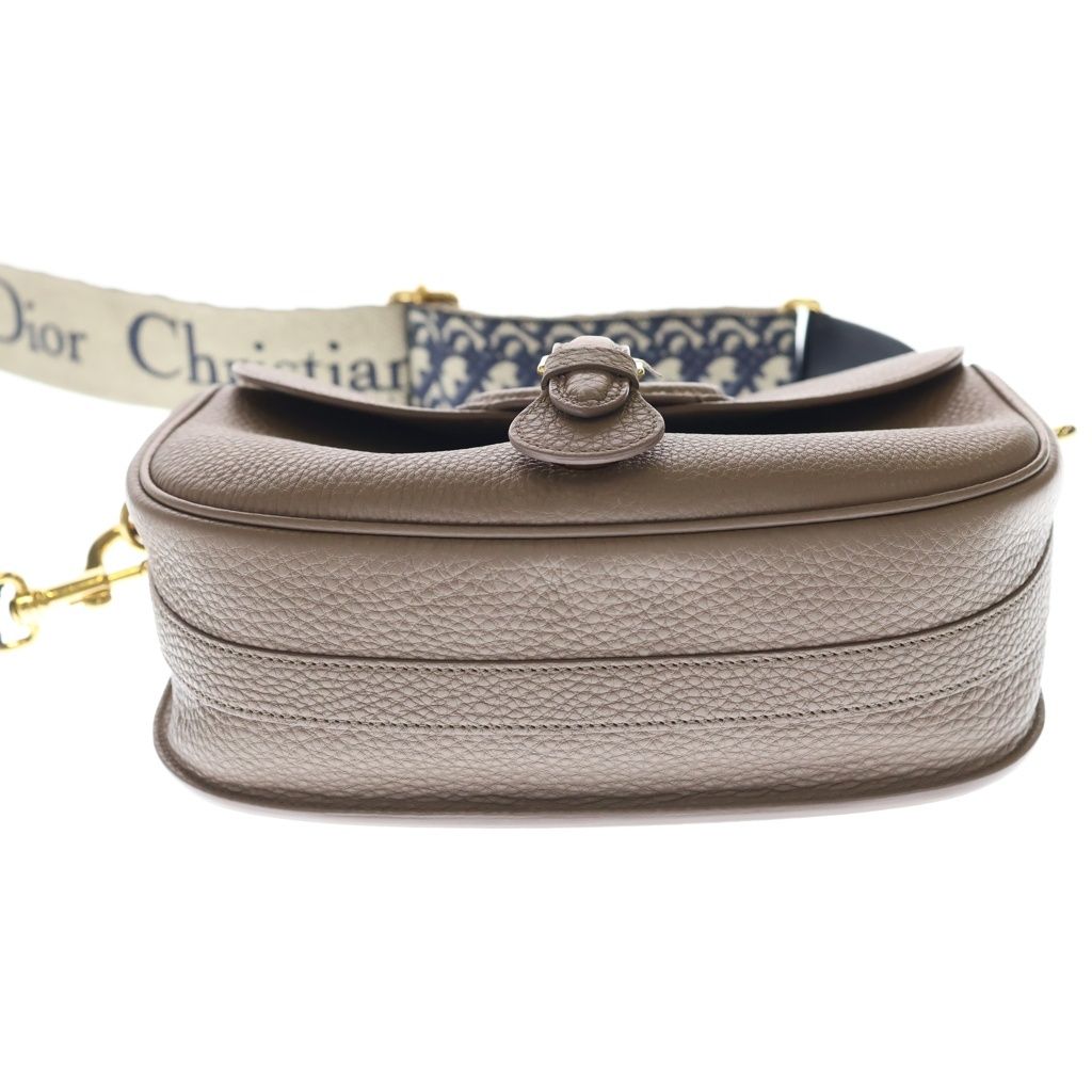 Dior Bobi Large Shoulder Bag Beige Leather Gold — view 4