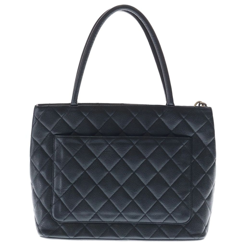 Chanel Reissue Tote CC Logo Black Caviar Leather Silver — view 2