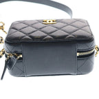 Chanel Mini Camera Bag Chain Black Caviar Leather Gold — view 4