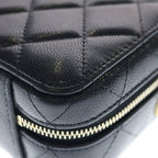 Chanel Mini Camera Bag Chain Black Caviar Leather Gold — view 5