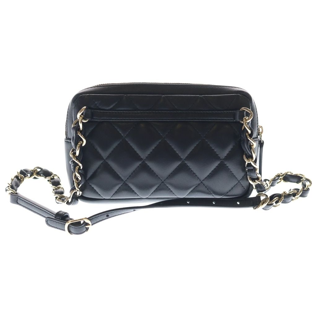 Chanel Quilted Lambskin Leather Shoulder Waist Mini Bag Black Gold 29 — view 2