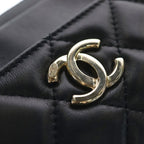 Chanel Quilted Lambskin Leather Shoulder Waist Mini Bag Black Gold 29 — view 6