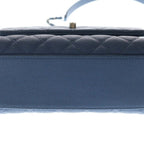 Chanel Coco Handle 24 XS Caviar Leather Silver 2-Way Shoulder Bag Blue — view 4