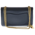 Chanel 2.55 Medal Charm Leather Double Flap Chain Shoulder Bag Navy Gold — view 2