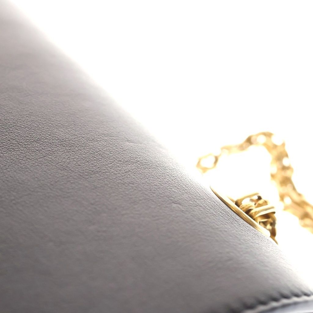 Chanel 2.55 Medal Charm Leather Double Flap Chain Shoulder Bag Navy Gold — view 6