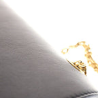 Chanel 2.55 Medal Charm Leather Double Flap Chain Shoulder Bag Navy Gold — view 6