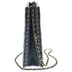 Chanel Evening Chain Mini Shoulder Bag Black Caviar Leather Gold — view 3