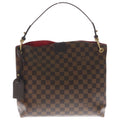 Louis Vuitton Damier Gray Souffle PM Leather Shoulder Bag Brown