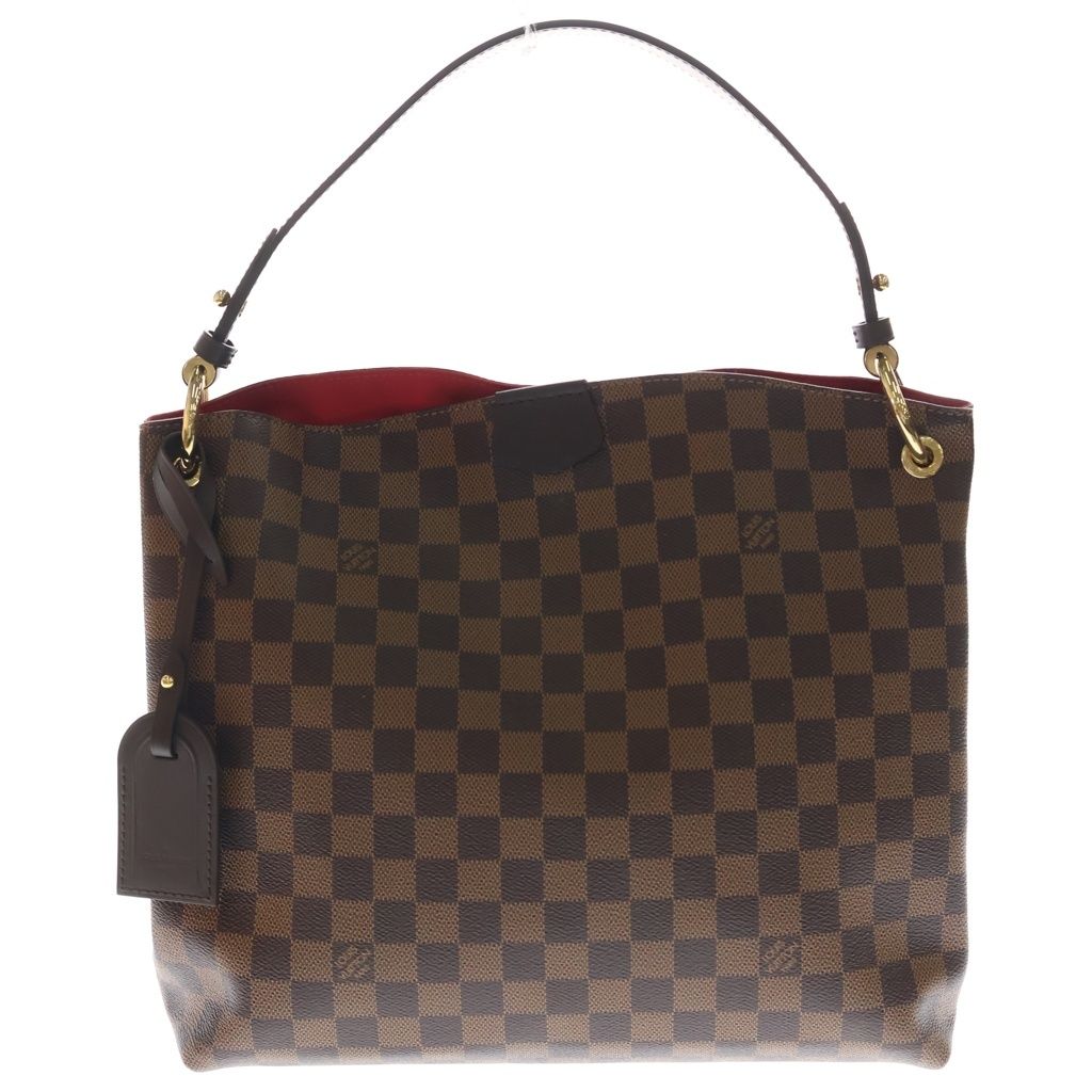 Louis Vuitton Damier Gray Souffle PM Leather Shoulder Bag Brown