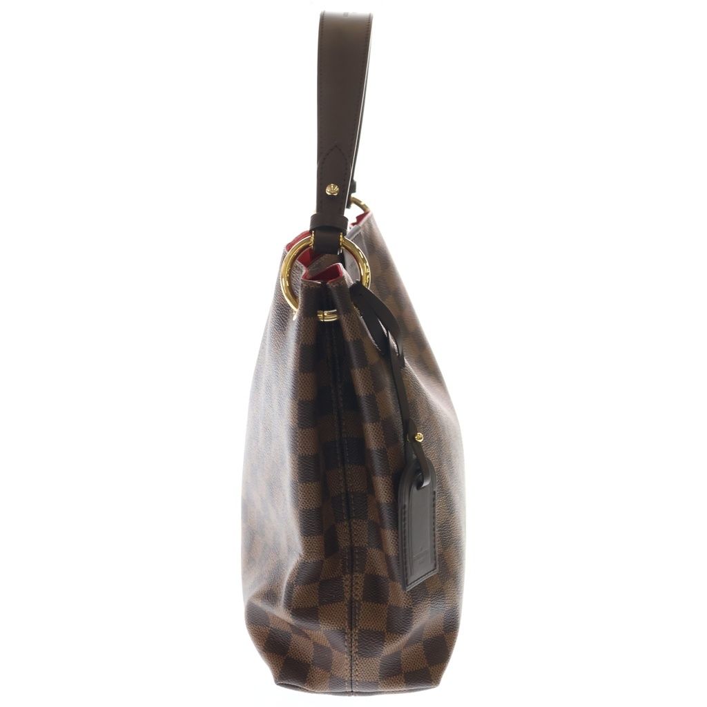Louis Vuitton Damier Gray Souffle PM Leather Shoulder Bag Brown — view 3