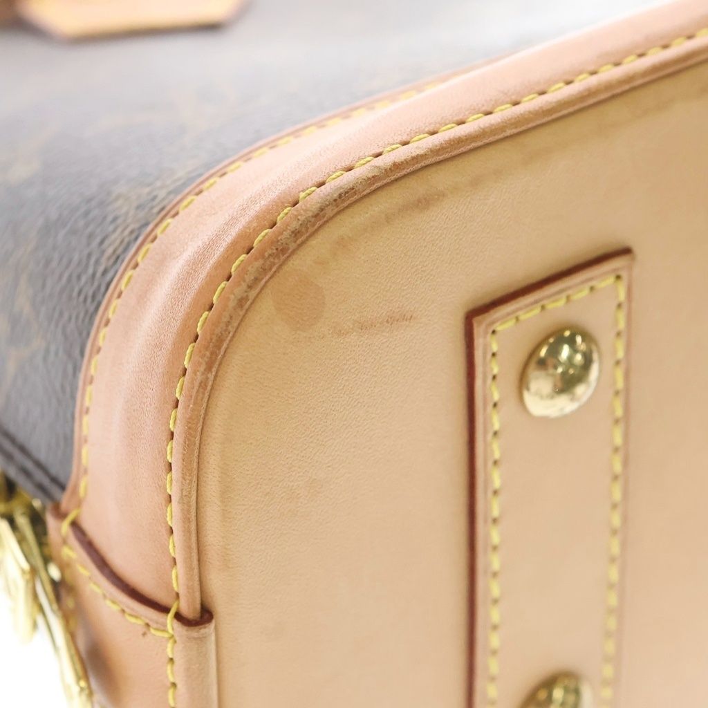Louis Vuitton Alma BB Monogram Leather 2-Way Bag Brown — view 5