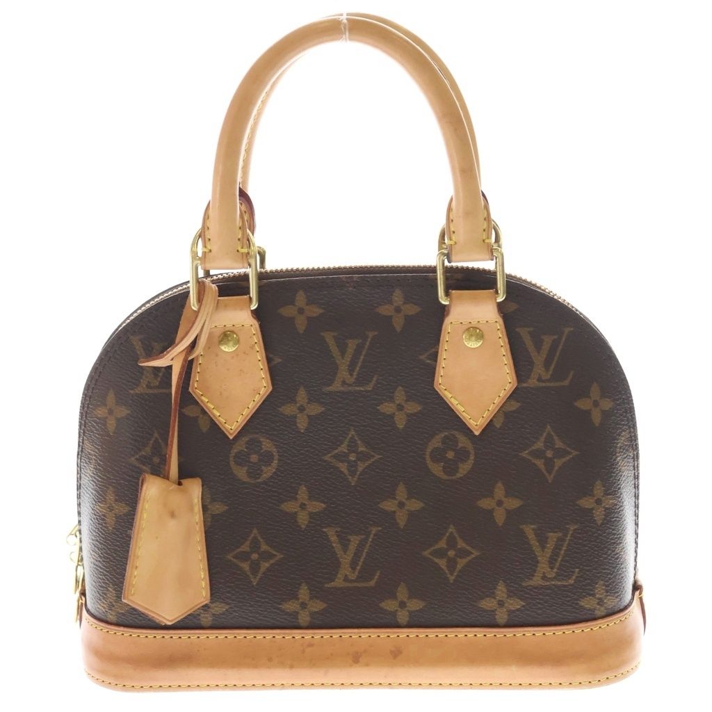 Louis Vuitton Alma BB Monogram Leather 2-Way Bag Brown