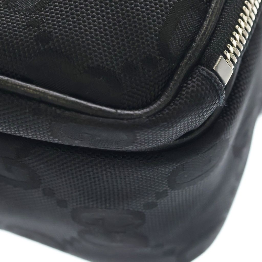 Gucci Off the Grid Logo Leather Patch 2-Way Bag Silver Black — view 6