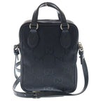 Gucci Off the Grid Logo Leather Patch 2-Way Bag Silver Black — view 2