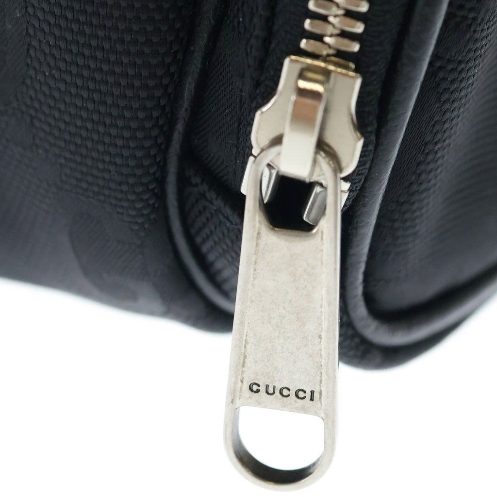 Gucci Off the Grid Logo Leather Patch 2-Way Bag Silver Black — view 7