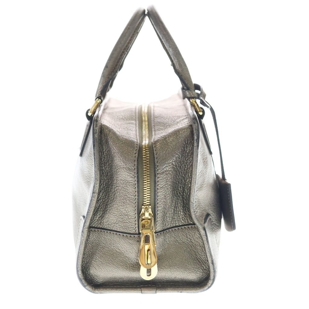 Loewe Amazona 28 Anagram Logo Leather Handbag Gold — view 3