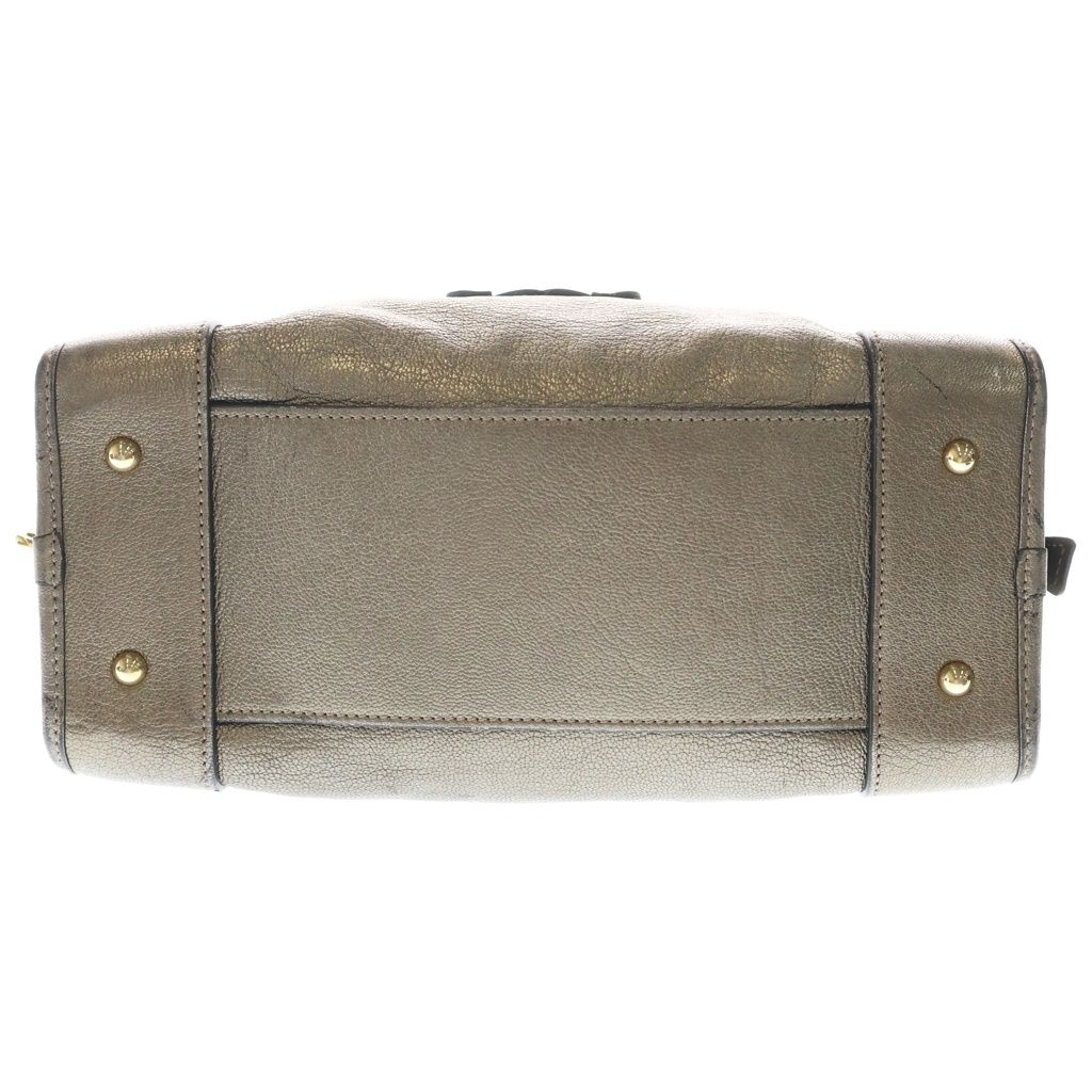 Loewe Amazona 28 Anagram Logo Leather Handbag Gold — view 4