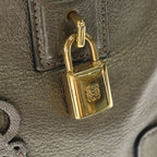 Loewe Amazona 28 Anagram Logo Leather Handbag Gold — view 6