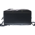 Prada Saffiano Boston Bag Duffle Black Leather Nylon Silver — view 4