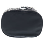Prada Ri Nylon Triangle Logo Rhinestone Bucket Bag 2-Way Black Silver — view 4
