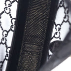 Gucci Jackie Mini Bag GG Crystal 2-Way Chain Black Mesh Embossed Leather Gold — view 7